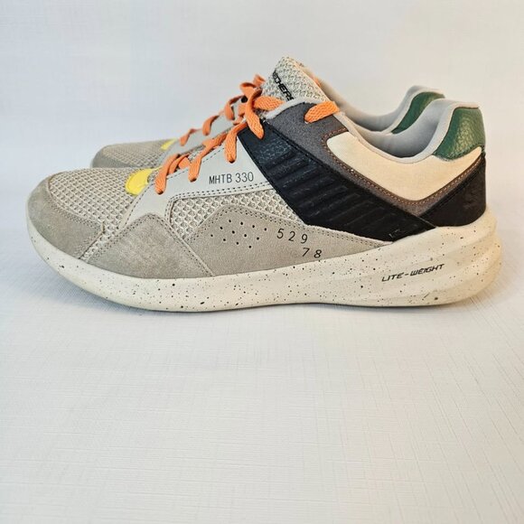 Skechers Mens Size 9.5 Skechex Vert Crest Cross Training Shoes Gray Suede 52978 - Picture 3 of 9